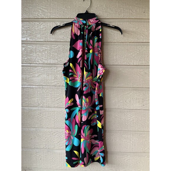 Trina Turk womens Short Halter Mini Dress size Small Hana Hou Floral Jersey $168 - Picture 6 of 9